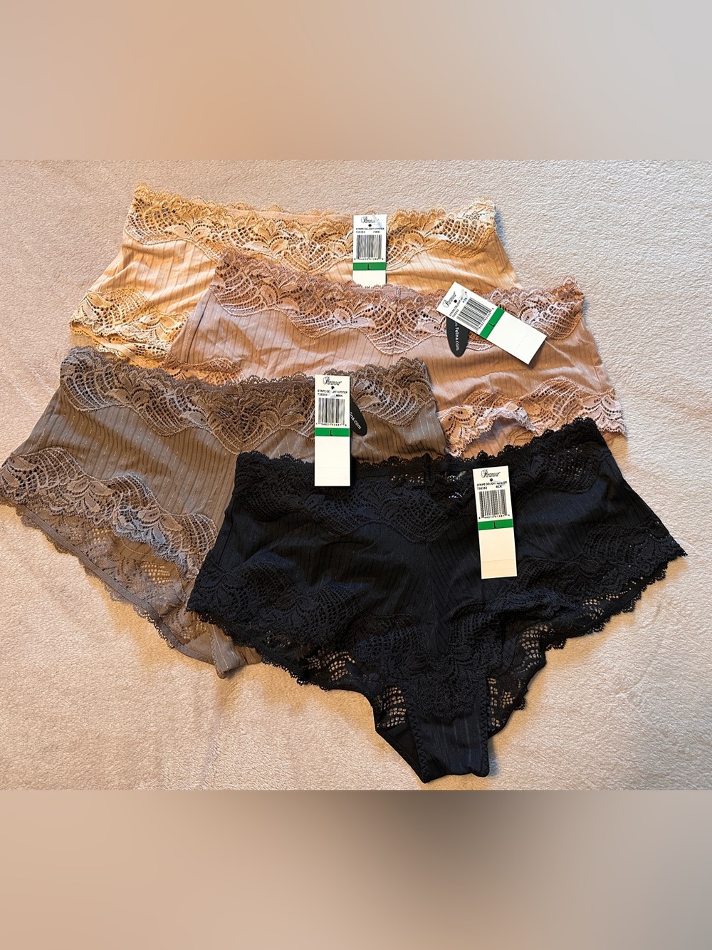 Felina Stripe Delight hipster panties set of 4